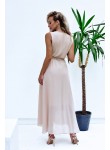 Sukienka koronkowa z tiulem midi Aurella biała