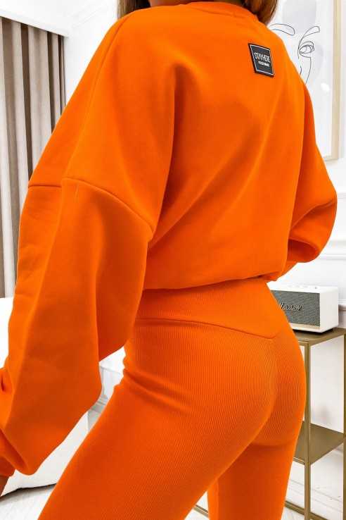 Bluza oversize Stay Here Basic pomarańczowa