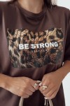 T-shirt SH She brązowy