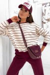 Bluza w paski SH bordowa