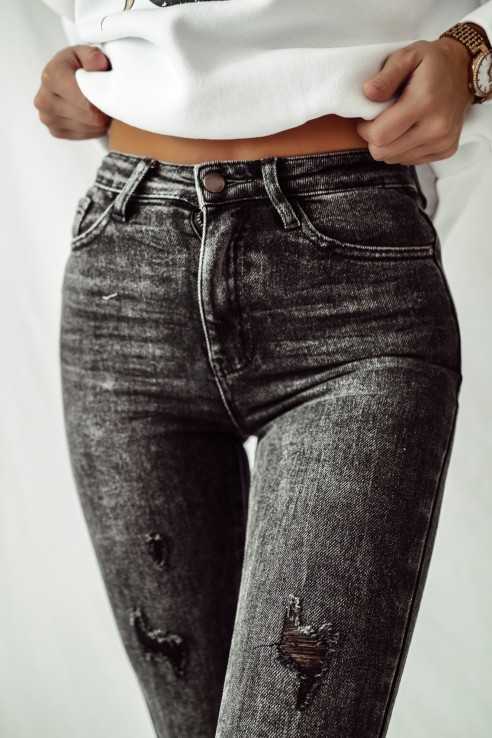 Spodnie jeansowe ciemny grafit Redial