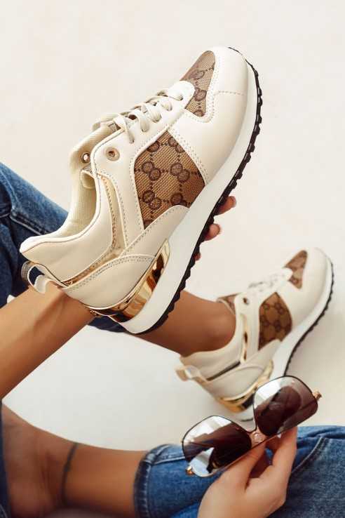 Buty sportowe adidasy Cleo beżowe